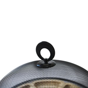 TELA PROTETORA DE ALIMENTOS EM METAL COM ALÇA NO TOPO 29CM - TRC8216-PT