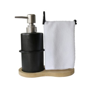 JOGO PARA BANHEIRO EM PORCELANA COM 3 PEÇAS - HU02209-PT