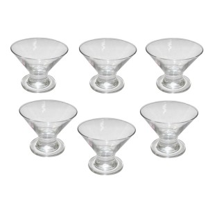 JOGO DE SOBREMESA  EM VIDRO COM 6 PEÇAS 125 ML - IC7117GCL