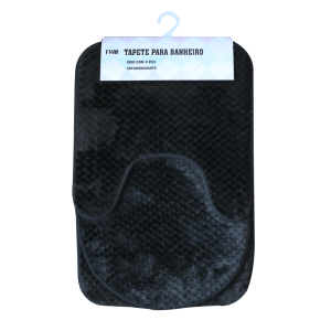 JOGO DE TAPETE PARA BANHEIRO DE POLIÉSTER COM 03 PCS - 97542-PT
