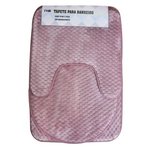 JOGO DE TAPETE PARA BANHEIRO DE POLIÉSTER COM 03 PCS - 97542-RS