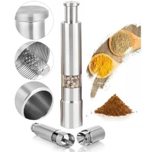 MOEDOR MANUAL DE SAL OU PIMENTA EM INOX 15CM - 3088