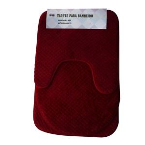 JOGO DE TAPETE PARA BANHEIRO DE POLIÉSTER COM 03 PCS - 97542-MR