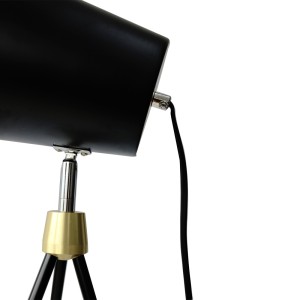 LUMINÁRIA DE MESA EM METAL COM TRIPÉ RETRÔ 50CM BIVOLT - 97772-PT