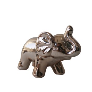 ENFEITE DE ELEFANTE EM CERÂMICA 10X13 CM  - MG2951-GR