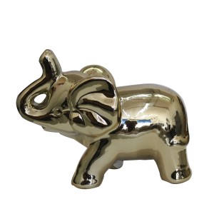 ENFEITE DE ELEFANTE EM CERÂMICA 9X11 CM  - MG2950-DOU