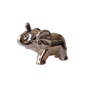 ENFEITE DE ELEFANTE EM CERÂMICA 7X8 CM  - MG2950-GR
