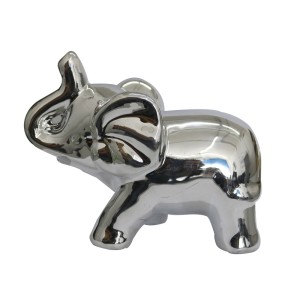 ENFEITE DE ELEFANTE EM CERÂMICA 9X11 CM  - MG2950-PTA
