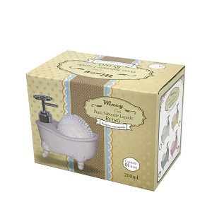 PORTA SABONETE LIQUIDO RETRO AMARELO 200 ML - PRB01001