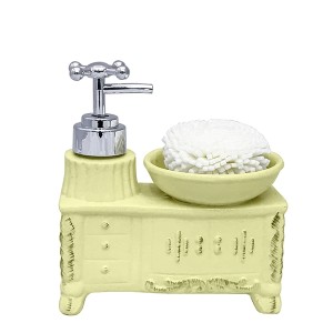 PORTA SABONETE LIQUIDO RETRO AMARELO 350 ML - PRB01003