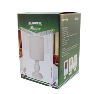 ABAJUR COM CUPULA EM LINHO E BASE DE METAL 28CM BIVOLT - AL55008-MR