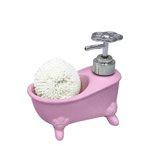 PORTA SABONETE LIQUIDO RETRO ROSA 200 ML - PRB01001