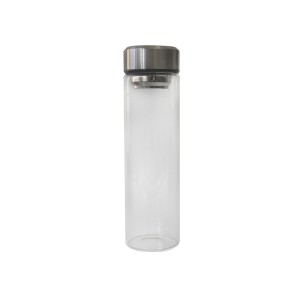 GARRAFA SQUEEZE DE VIDRO E CAPA NEOPREME COM INFUSOR PARA CHÁ  600ML - YT7120-CZ