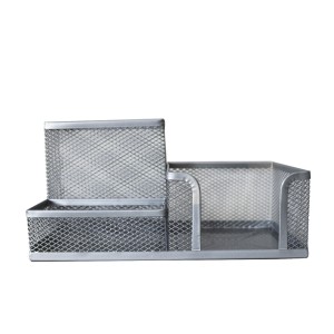 ORGANIZADOR PARA ESCRITÓRIO 03 ESPAÇOS DE METAL 10X20X10CM - 94595-PTA