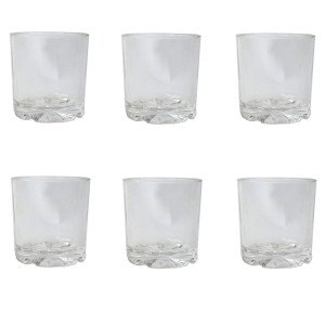 JOGO COM 06 COPOS BAIXO DE VIDRO DE 200 ML CADA - CHI2153