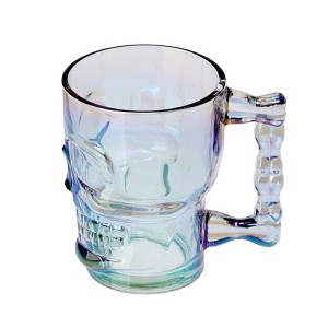 CANECA DE VIDRO PARA CHOPP E CERVEJA CAVEIRA ROCK STYLE FURTACOR 500 ML - GDR0648
