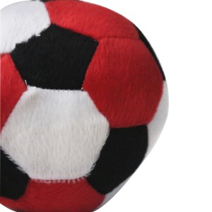 ALMOFADA PELUCIA BOLA P - 15 CM BRANCA,VERMELHA E PRETA - 31300124-TRI