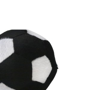 ALMOFADA PELUCIA BOLA P - 15 CM PRETA E BRANCA - 31300124-PTBR