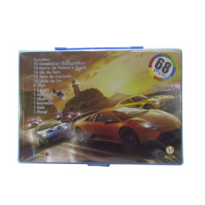 ESTOJO ESCOLAR 68 PECAS MENINO VARIOS CARROS - MT68BOY-G