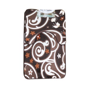 JOGO DE TAPETE PARA BANHEIRO DE POLIÉSTER COM 02 PCS - 894279-G