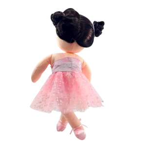 BONECA BAILARINA  MUSICAL A CORDA COM MOVIMENTO NA CABEÇA 35CM - F0175A