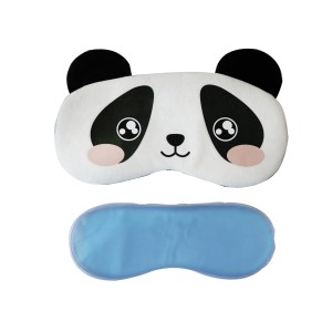 MASCARA DE DESCANSO COM  BOLSA GEL TÉRMICO DE PLÁSTICO ESTAMPA PANDA - WC409525-C