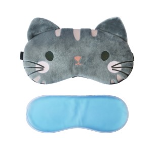 MASCARA DE DESCANSO COM  BOLSA GEL TÉRMICO DE PLÁSTICO ESTAMPA GATOS - WC409525-G