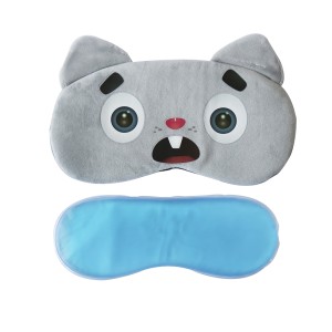 MASCARA DE DESCANSO COM  BOLSA GEL TÉRMICO DE PLÁSTICO ESTAMPA GATOS - WC40952
