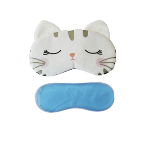 MASCARA DE DESCANSO COM  BOLSA GEL TÉRMICO DE PLÁSTICO ESTAMPA GATOS - WC409525-E