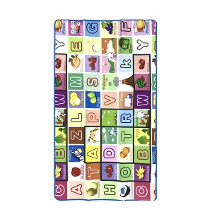 TAPETE INFANTIL 100% EPE 1 M 1,8 M ESTAMPA ABC FRUTAS SACOLA TNT VERDE - 94007