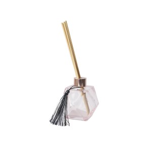 FRASCO DIFUSOR DE VIDRO COM PENDENTE DECORATIVO 9,5CM 150ML - HD02001- ROSE