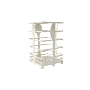 PORTA TALHER DE METAL QUADRADO COM DETALHES NA PEÇA - HD52704 -BG