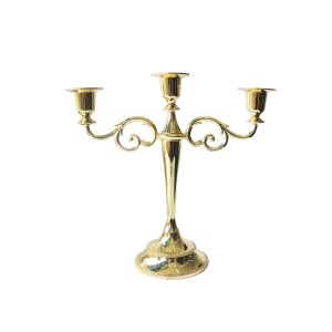 CASTIÇAL EM METAL COM 03 ESPAÇOS PARA VELAS EM DETALHES MEDIEVAL - 4783-DOU