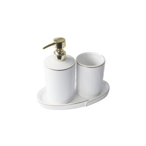 JOGO DE DE BANHEIRO LUXO COM 03 PEÇAS - BRJZ10240-BR