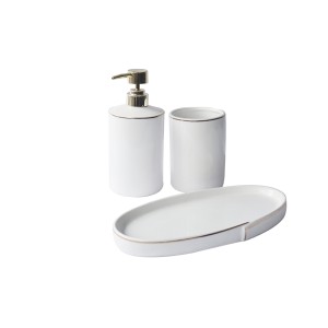 JOGO DE DE BANHEIRO LUXO COM 03 PEÇAS - BRJZ10240-BR