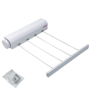 VARAL AUTOMATICO COM 04 CORDAS 29 X 6 X 6 CM BRANCO - CLB02007