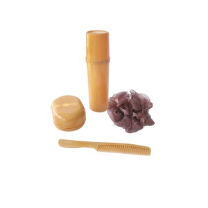 KIT PARA VIAGEM DE PLÁSTICO COM 04 PEÇAS - 0525-MR