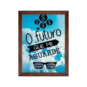 COFRE O FUTURO QUE ME AGUARDE COR MOGNO 20 X 25 CM - 804