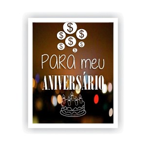 COFRE PARA MEU ANIVERSARIO MOLD COR BRANCA 20 X 25 CM - 804