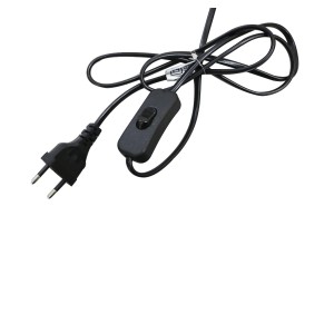 ABAJUR TRIPÉ DE METAL COM CÚPULA EM TECIDO E ESTRUTURA DE METAL  42CM BIVOLT- 2345-VD