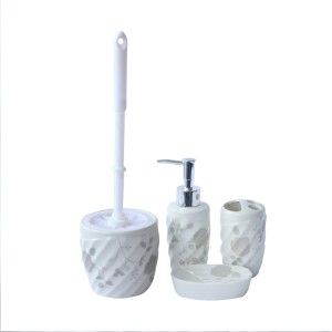 KIT DE BANHEIRO EM PORCELANA COM 5 PEÇAS - WC286-B