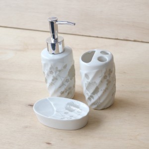 KIT DE BANHEIRO EM PORCELANA COM 5 PEÇAS - WC286-B