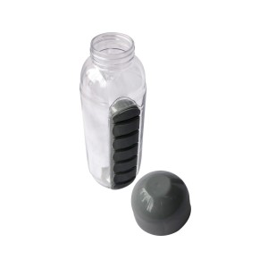 GARRAFA SQUEEZE COM PORTA COMPRIMIDO DE PLÁSTICO 600 ML - ELG65084-CZ