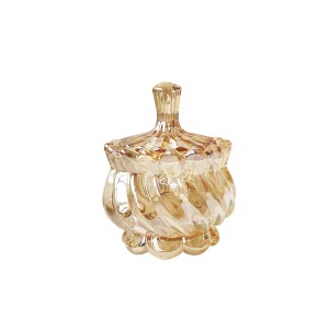 BOMBONIERE DE VIDRO DETALHADO COM TAMPA 9 X 12CM - HD67110-A