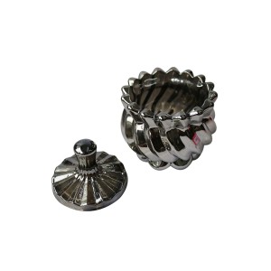 BOMBONIERE DE VIDRO DETALHADO COM TAMPA 9X12CM - HD67110-C