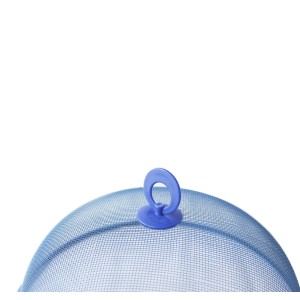 TELA PROTETORA DE ALIMENTOS EM METAL COM ALÇA NO TOPO 28CM - FX98208-AZ