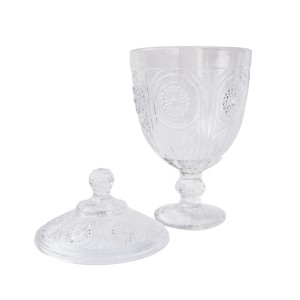 BOMBONIERE DE CRISTAL COM TAMPA E PÉ DE CRISTAL SUN14.5X30CM - 4412