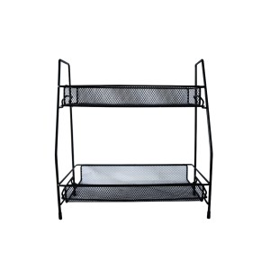 SUPORTE ORGANIZADOR DE METAL COM 02 PRATELEIRAS 31X17X33CM - 2674-PT