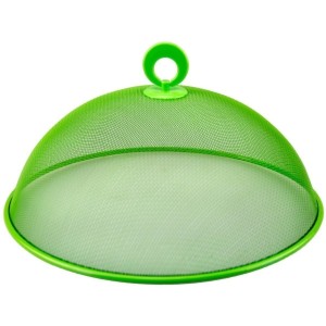 TELA PROTETORA DE ALIMENTOS EM METAL COM ALÇA NO TOPO 30CM - CZ19285-VD