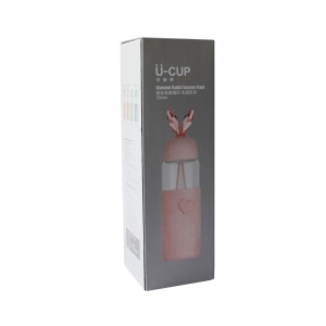 GARRAFA DE VIDRO RABBIT BOTTLE COM CAPA DE VELUDO COM TAMPA E ALÇA - GDR0455-RS